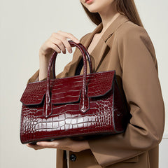 Women Retro Embossed Leather Work Tote Bag Purse Newgew Shoes
