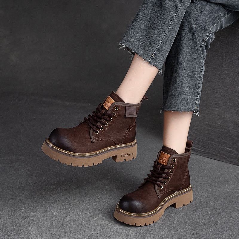 Women Classic Leather Casual Fashion Boots Newgew Shoes