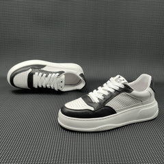 Men Breathable Hollow Leather Fashion Casual Sneakers Newgew Shoes