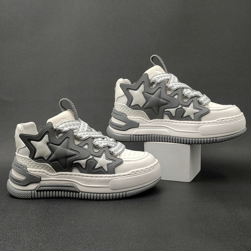 Men Fashion Color Matching Thick Soled Casual Sneakers Newgew Shoes