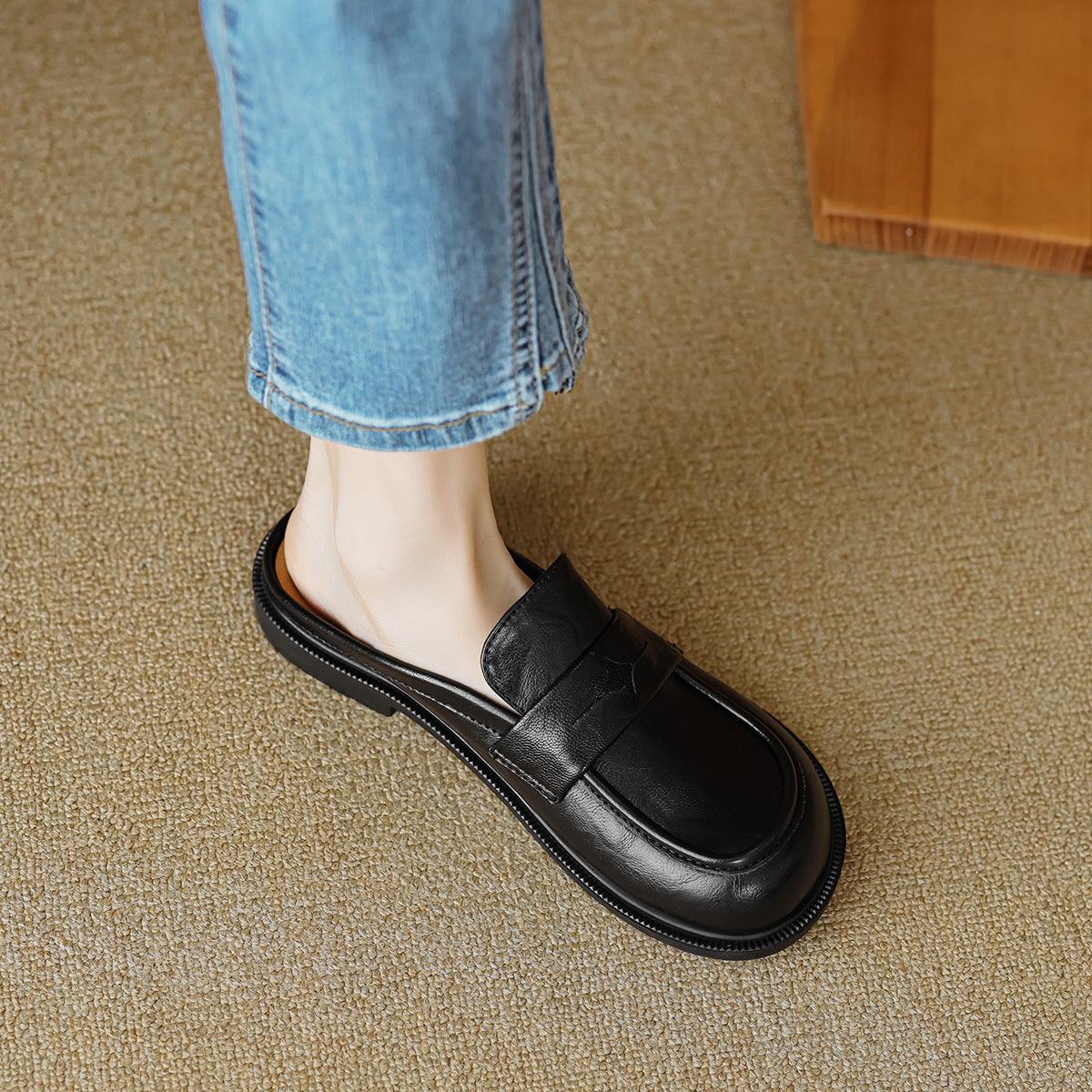 Women Minimalist Retro Soft Flat Casual Mules Newgew Shoes