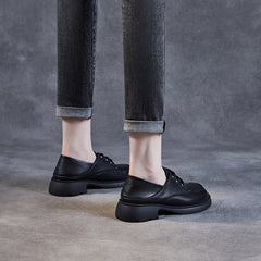Women Retro Soft Leather Minimalist Casual Shoes Newgew Shoes