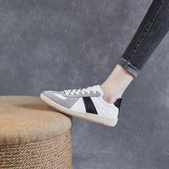 Women Fashion Soft Leather Casual Sneakers Newgew Shoes