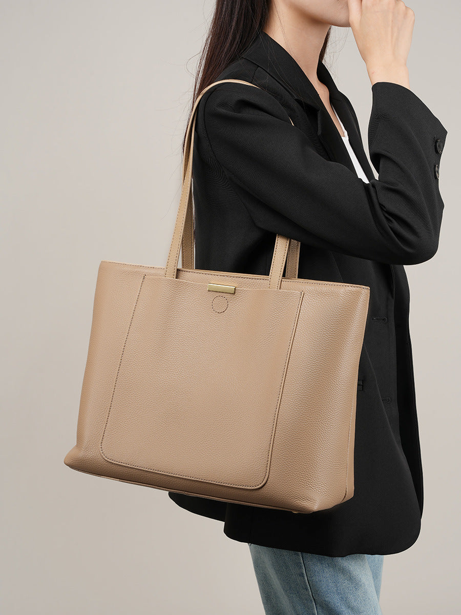 Women Casual Soft Cowhide Leather Tote Shoulder Bag Newgew Shoes