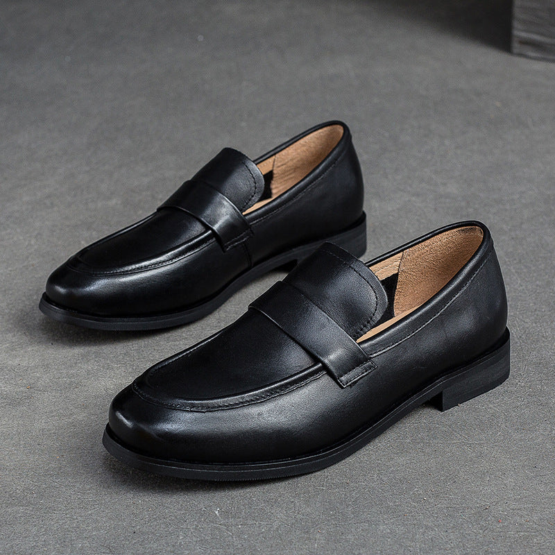 Women Classic Leather Solid Casual Loafers Newgew Shoes