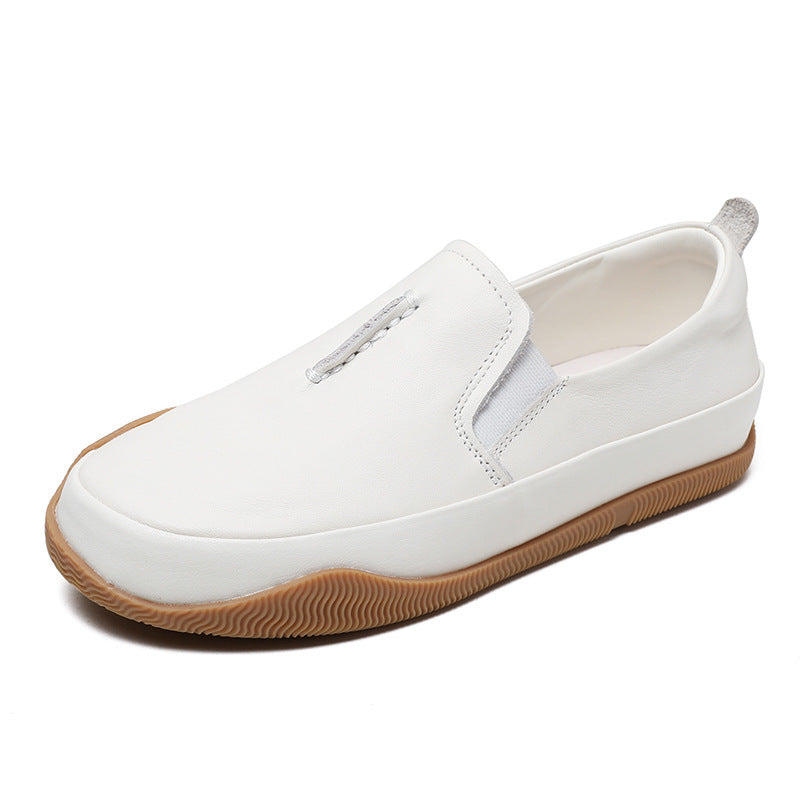 Women Soft Leather Minimalism Casual Loafers Newgew Shoes