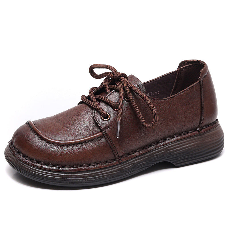 Women Handmade Soft Leather Retro Casual Shoes Newgew Shoes