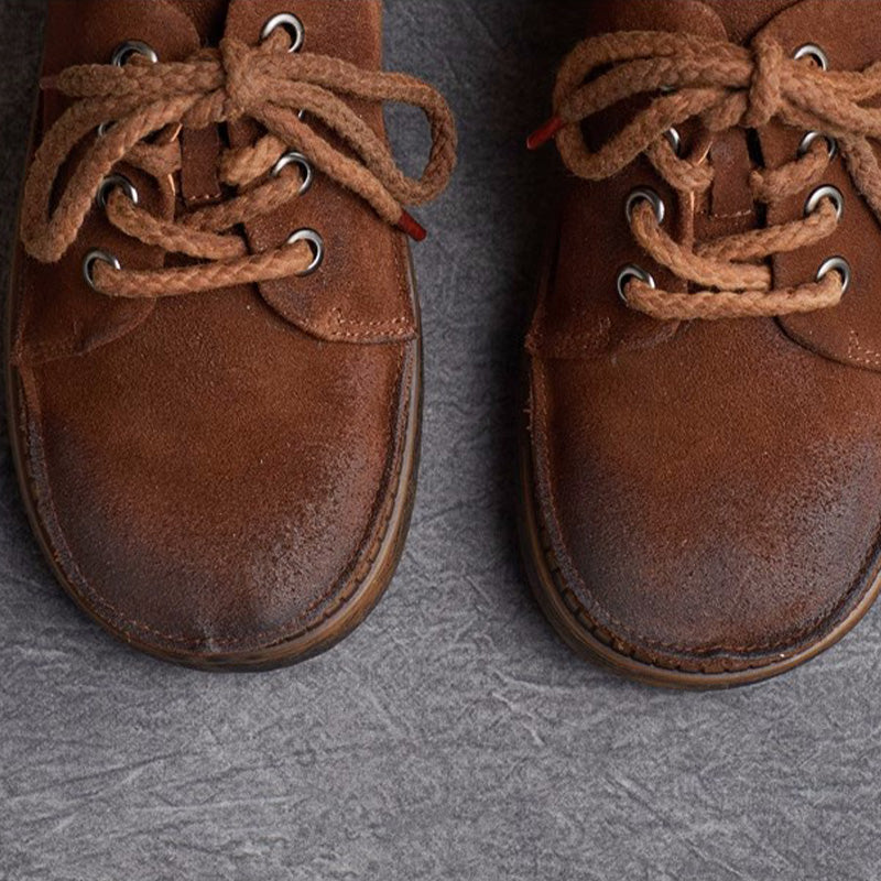 Women Retro Handcraft Leather Soft Casual Shoes Newgew Shoes