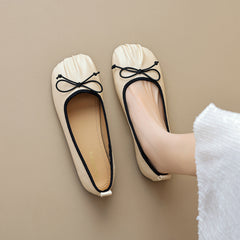 Women Minimalism Style Soft Leather Flats Newgew Shoes