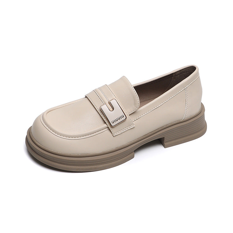 Women Minimalist Fashion Leather Casual Loafers Newgew Shoes