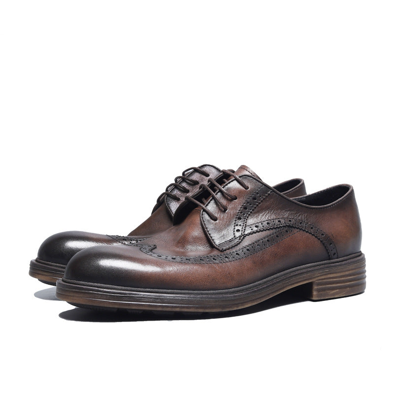 Men Classic Cowhide Oxford Casual Dress Shoes Newgew Shoes