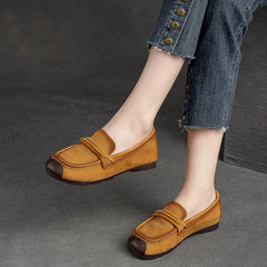 Women Retro Minimalist Casual Leather Loafers Newgew Shoes