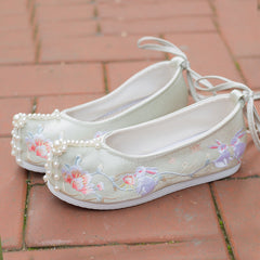 Creative Pearl Spring Beaded Tassel With Canvas Shoes Newgew