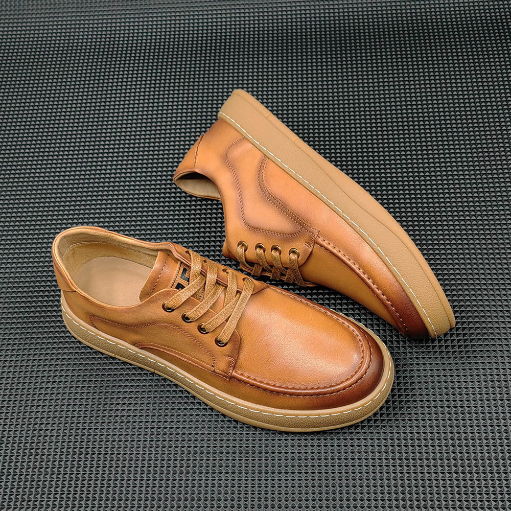 Men Leather Flat Minimalist Casual Shoes Newgew Shoes