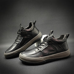 Men Minimalist Leather Flat Casual Work Shoes Newgew Shoes
