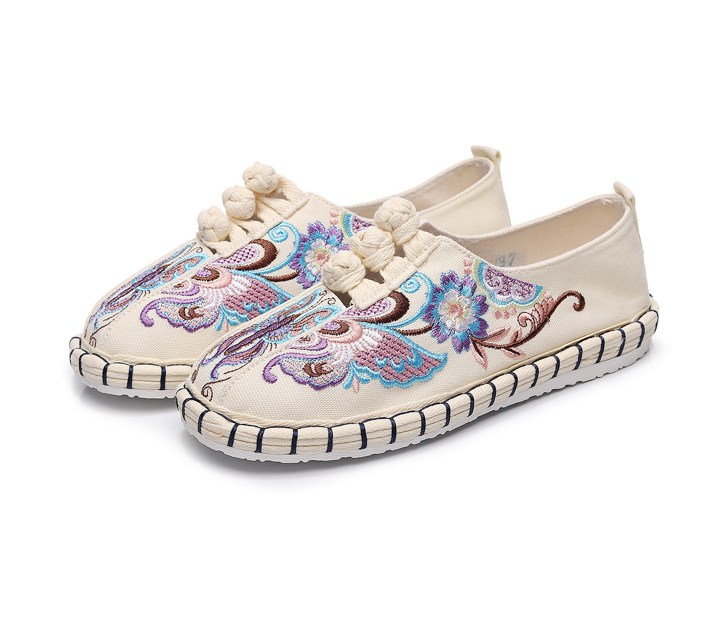 Women's Ethnic Style Old Beijing Cloth Strong Canvas Shoes Newgew