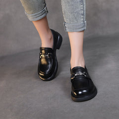 Women Retro Soft Leather Casual Loafers Newgew Shoes