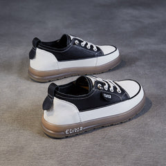 Women Fashion Leather Flat Slip-on Casual Shoes Newgew Shoes