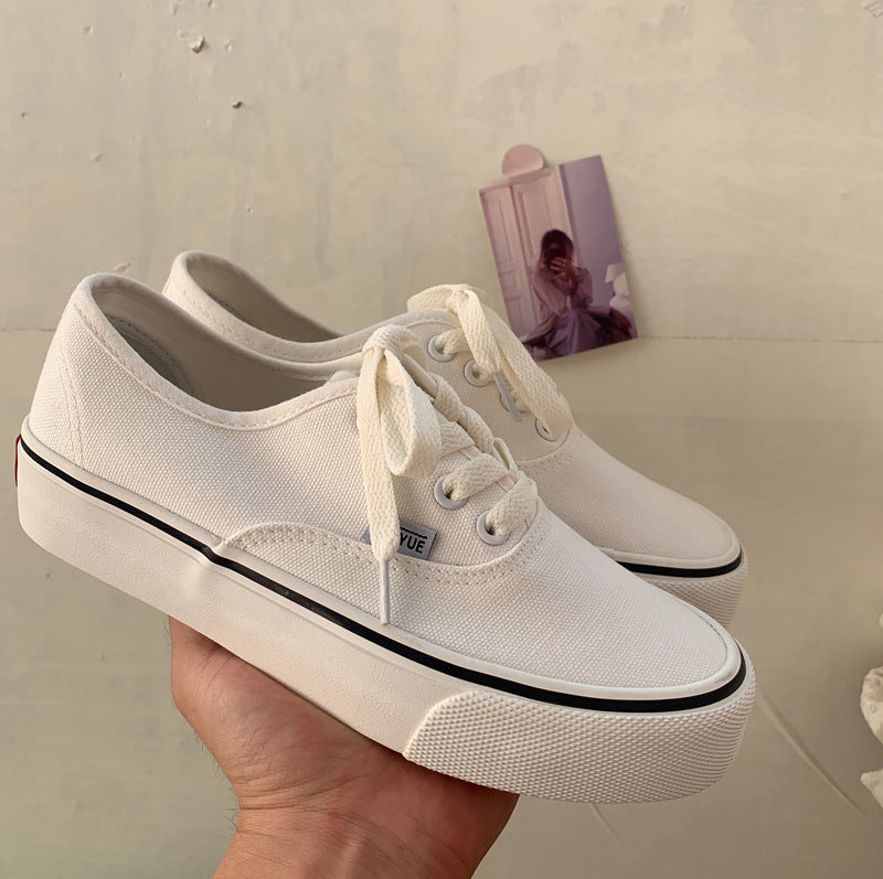 Female Korean Style Flat Low Top Canvas Shoes Newgew