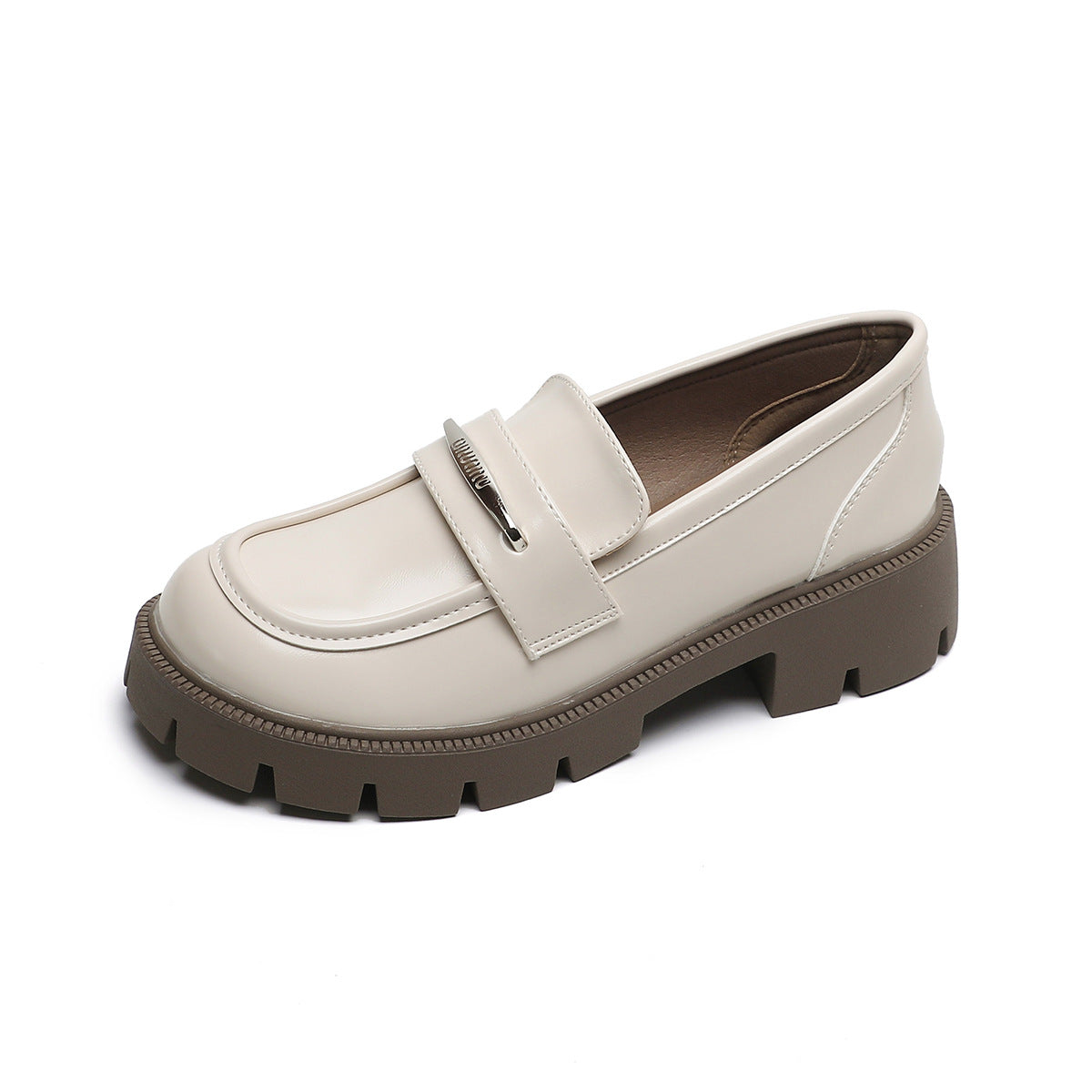 Women Minimalist Casual Glossy Leather Loafers Newgew Shoes