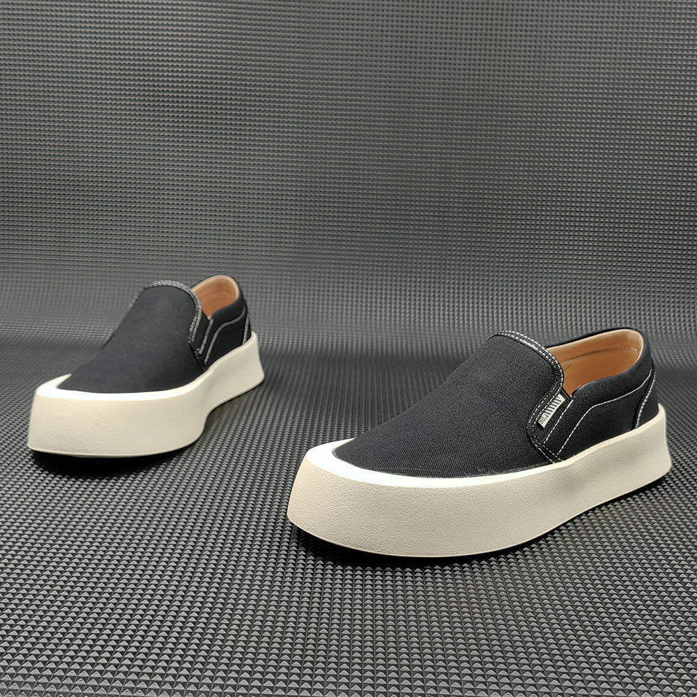 Men Minimalist Canvas Flat Casual Loafers Newgew Shoes