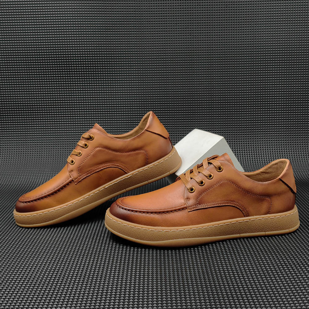 Men Leather Flat Minimalist Casual Shoes Newgew Shoes
