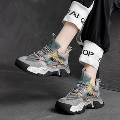 Women Retro Patchwork Casual Platform Dad Sneakers Newgew Shoes