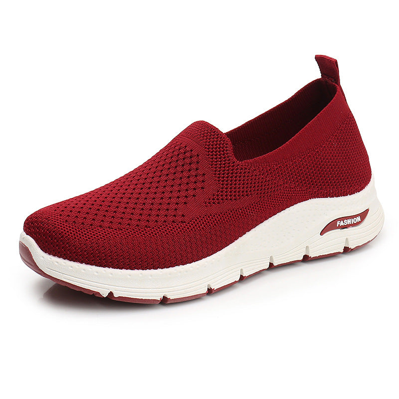Women's Old Cloth Slip-on Mother Flat Canvas Shoes Newgew