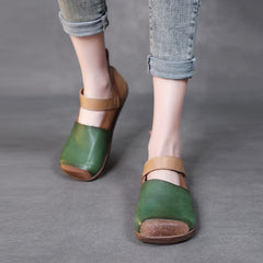 Women Retro Soft Leather Summer Casual Sandals Newgew Shoes