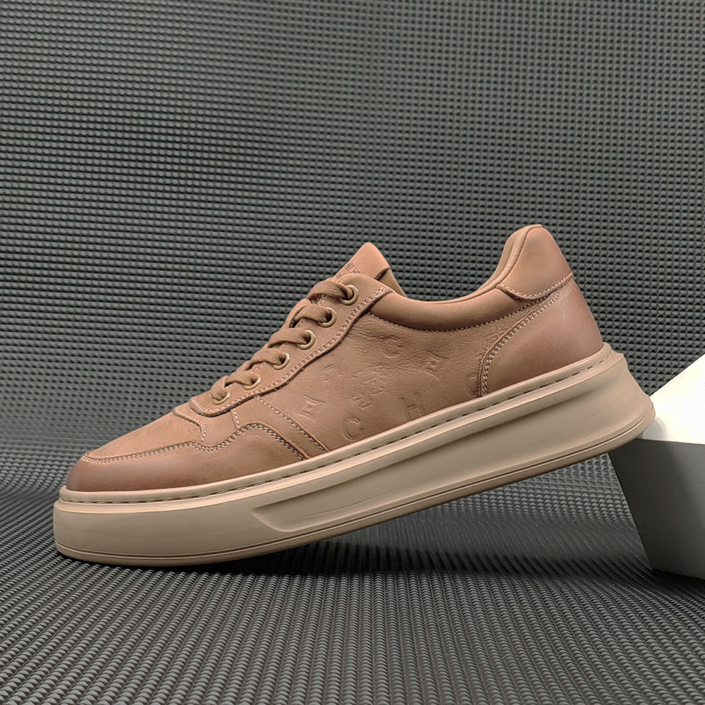 Men Minimalist Fashion Leather Flat Casual Shoes Newgew Shoes
