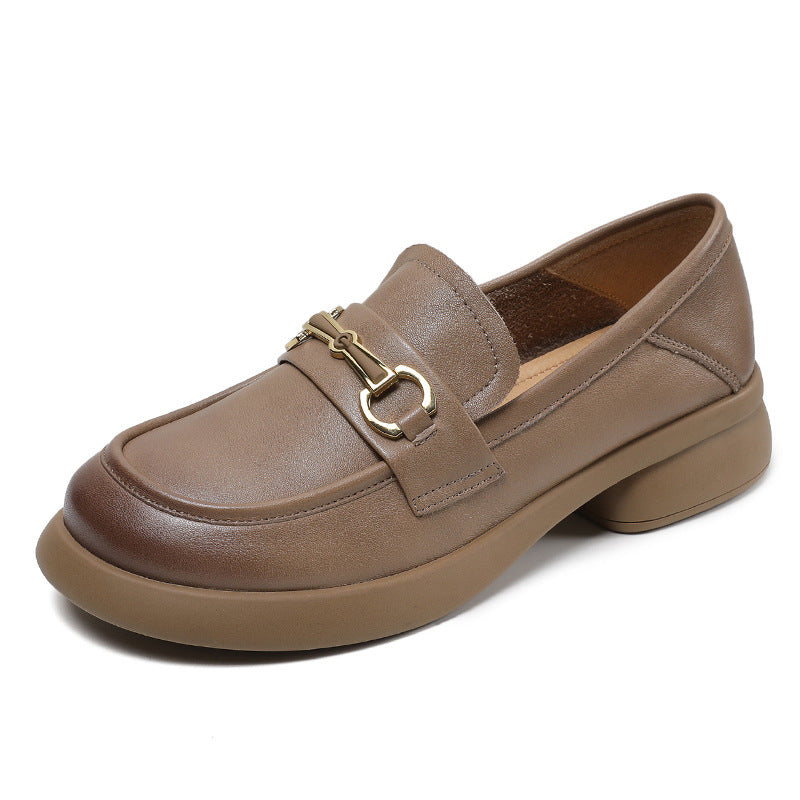 Women Retro Casual Soft Leather Loafers Newgew Shoes