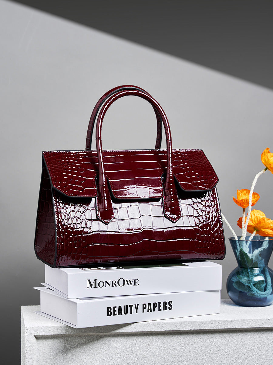Women Retro Embossed Leather Work Tote Bag Purse Newgew Shoes