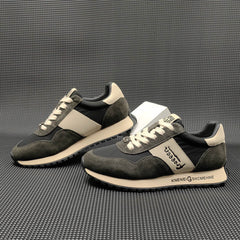 Men Fashion Patchwork Suede Casual Training Sneakers Newgew Shoes