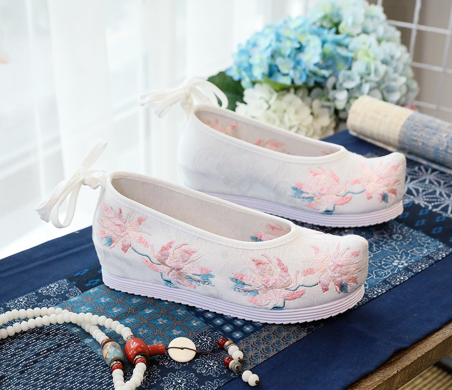 Bow For Han Chinese Clothing Antique Style Canvas Shoes Newgew