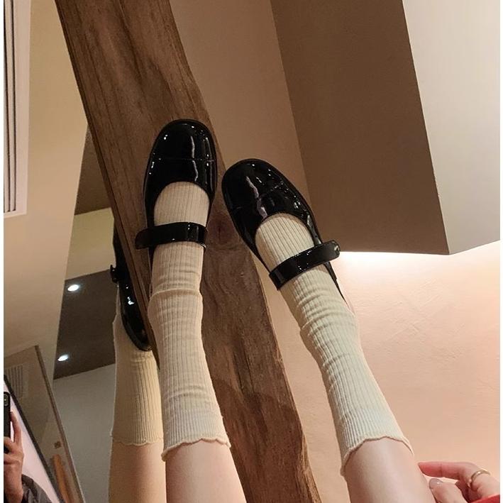 Classic Block Heel Mary Jane Shoes Newgew