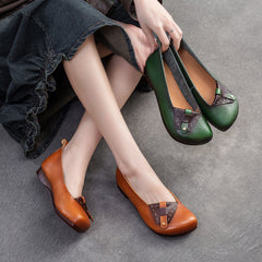 Women Casual Soft Leather Flats Shoes Newgew Shoes