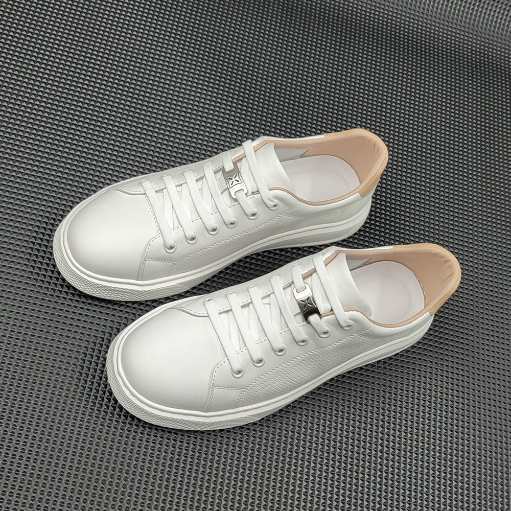 Men Minimalist Fashion Breathable Leather Flat Casual Shoes Newgew Shoes