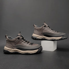 Men Minimalist Patchwork Leather Casual Shoes Newgew Shoes