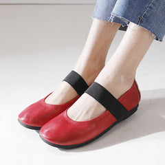 Women Spring Soft Leather Casual Flats Newgew Shoes