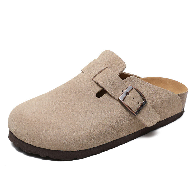 Women Retro Suede Soft Casual Mules Shoes Newgew Shoes