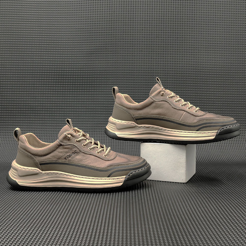 Men Fashion Leather Patchwork Casual Shoes Newgew Shoes