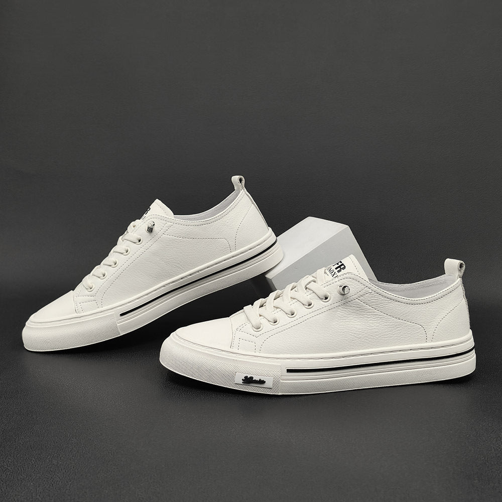 Men Casual Minimalist Leather Slip-on Flat Shoes Newgew Shoes