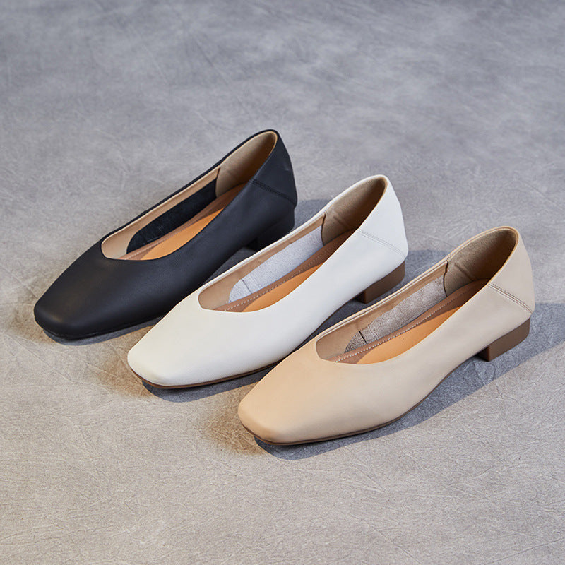 Women Minimalist Soft Leather Casual Flats Newgew Shoes