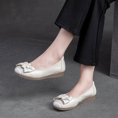 Women Soft Leather Fashion Casual Flats Newgew Shoes