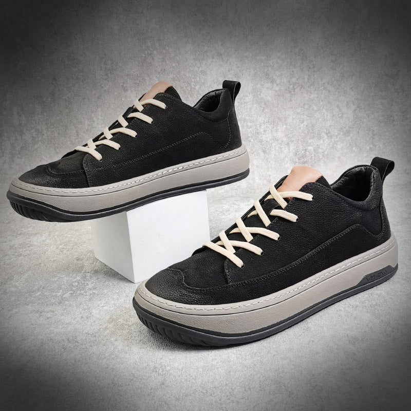 Men Casual Frosted Leather Sneaker Shoes Newgew Shoes