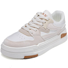 Stylish Women's Korean Platform White Canvas Shoes Newgew