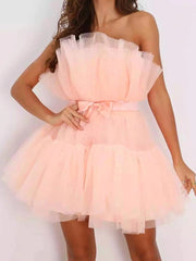 Mesh Bow Tulle Dress Newgew Dresses