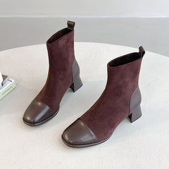 Chelsea Cap Toe Patchwork Ankle Boots NEW GEW