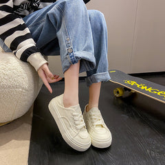 Pretty Beautiful Women's Korean Running Board Canvas Shoes Newgew