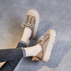 Women Fashion Minimalist Leather Flat Casual Shoes Newgew Shoes
